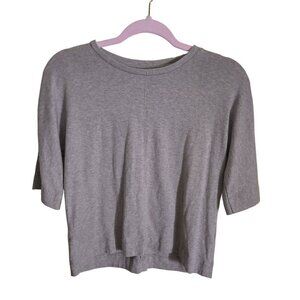 Club Monaco Neutral Cotton Blend Crewneck Tee Shirt Super Soft Size XS
